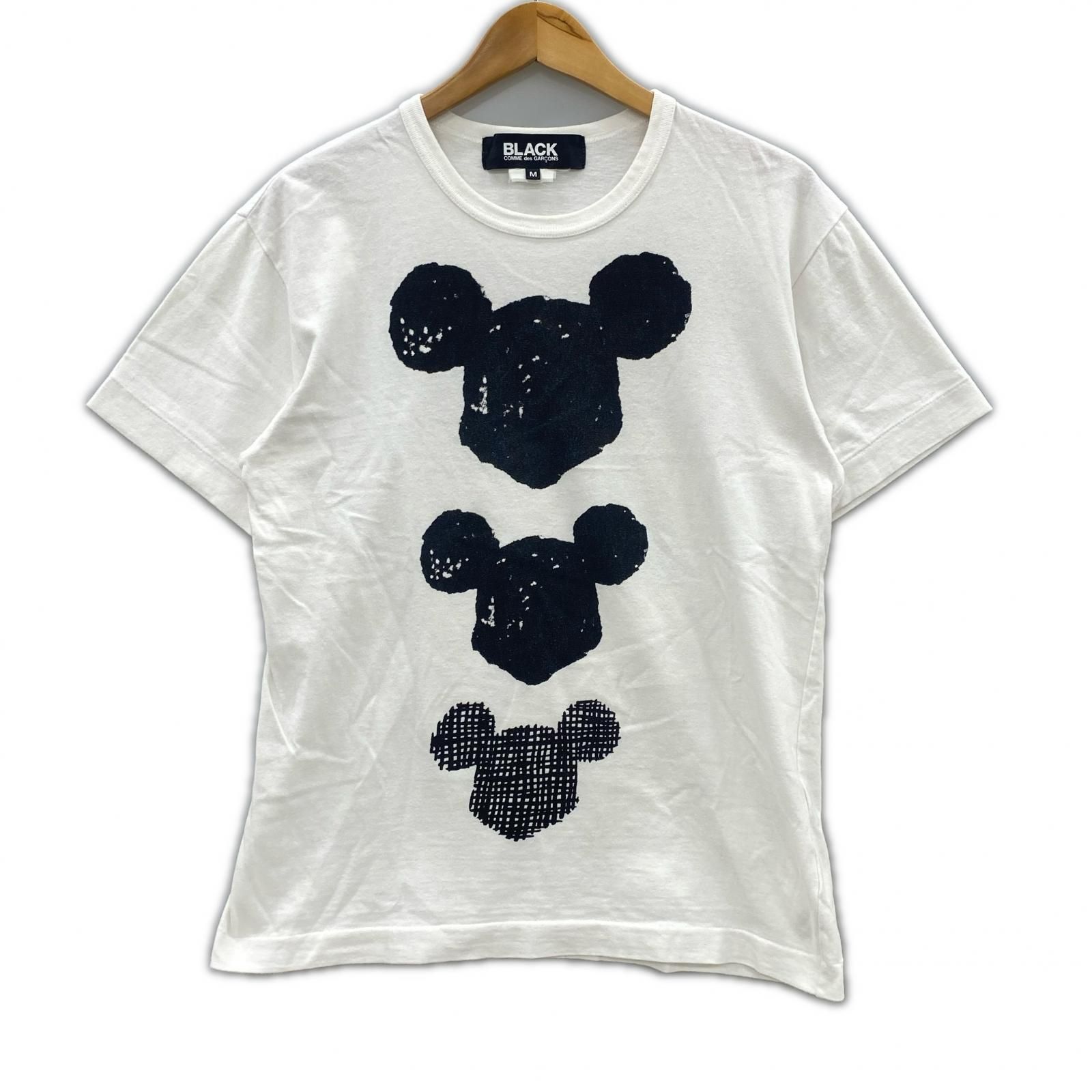 BLACK COMME des GARCONS 1G-T210 コットン半袖Ｔシャツ sizeM/ホワイト