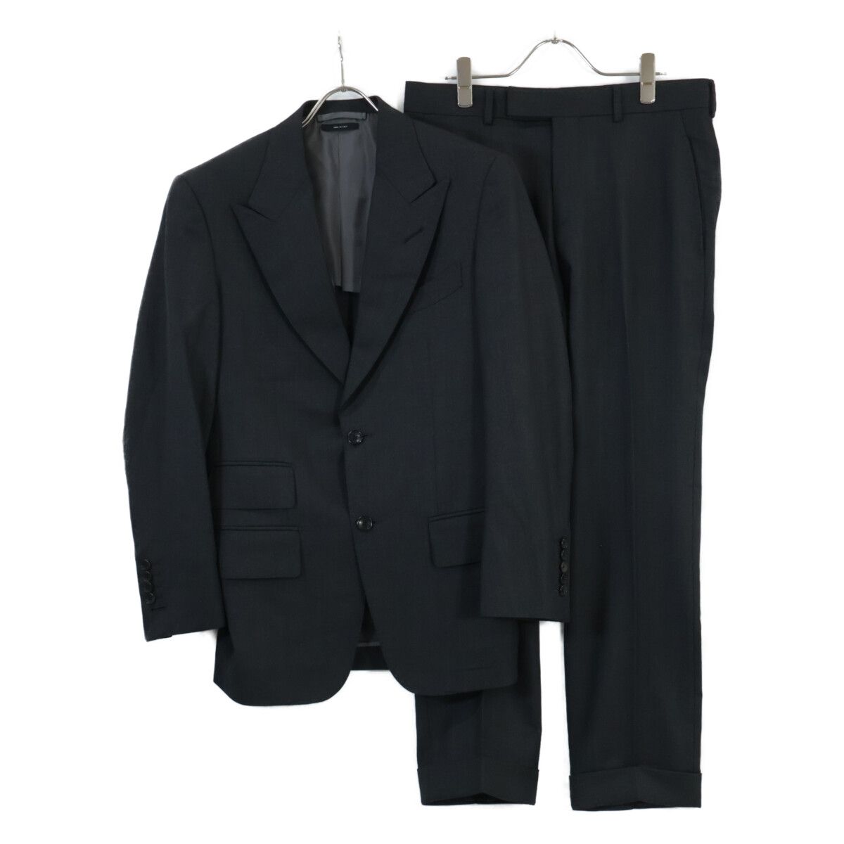 TOM FORD トムフォード 24DL4S ウール ピークドラペル 2Bシングル 44H