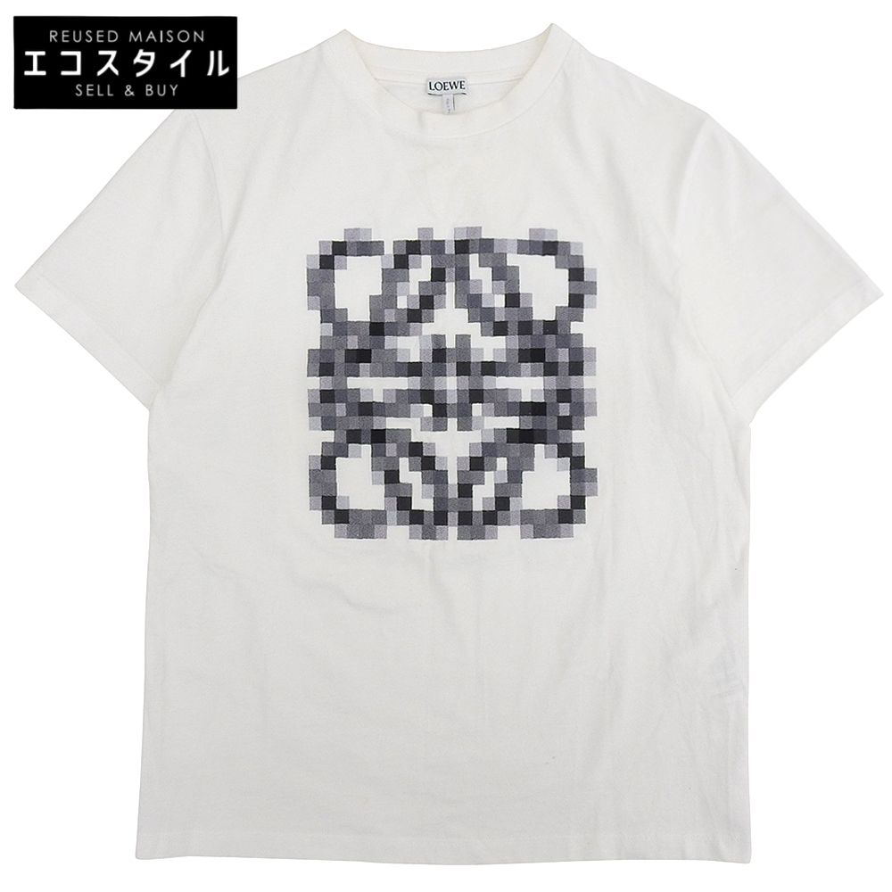 LOEWE　ロエベ　ピクセル アナグラム Tシャツ トップス レディース ホワイト XS S540Y22X35　XS