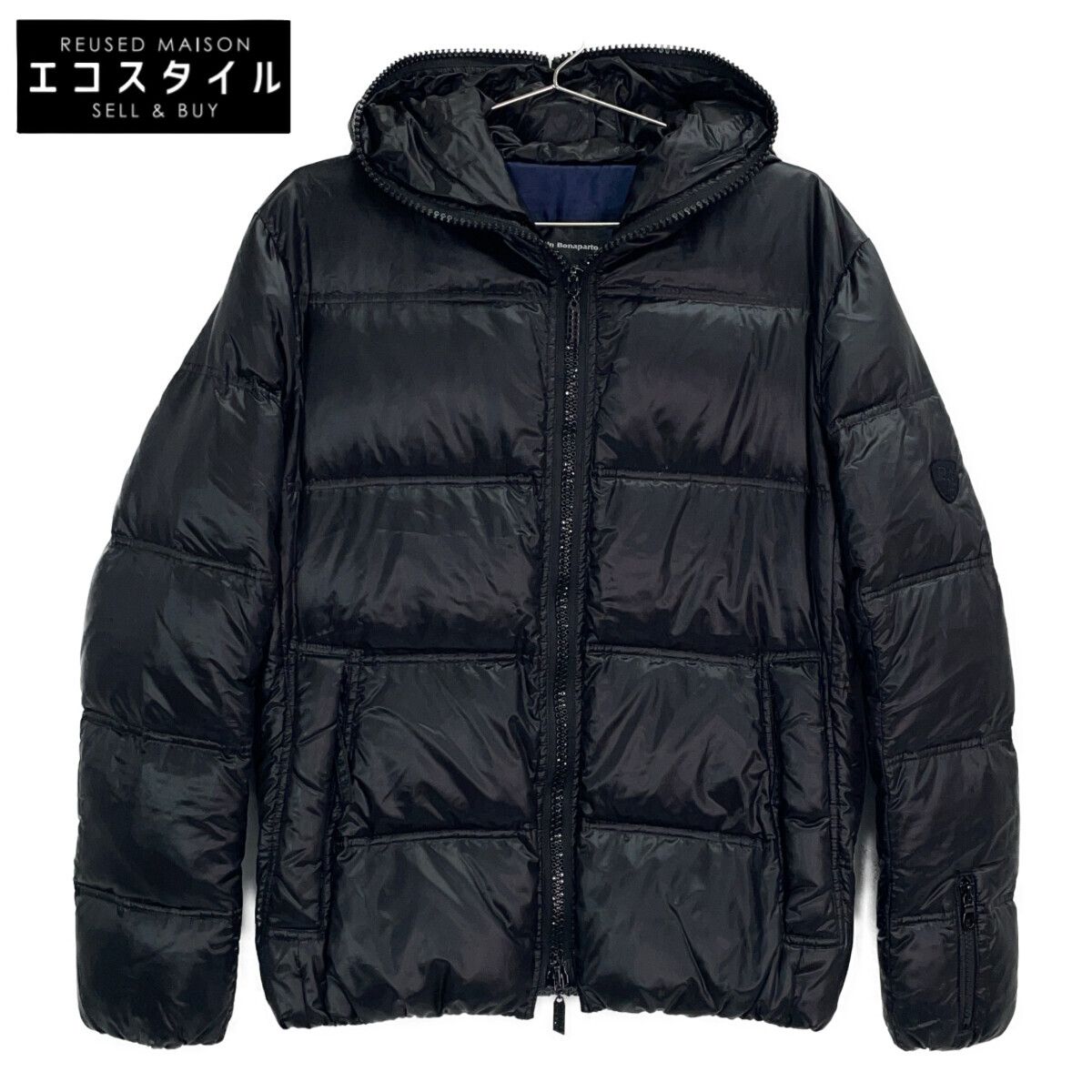 Dartin Bonaparto　Dartin Bonaparto　DB10AW-44002-DJ ブラック ナイロン スワロフスキーZIP ダウンジャケット　48
