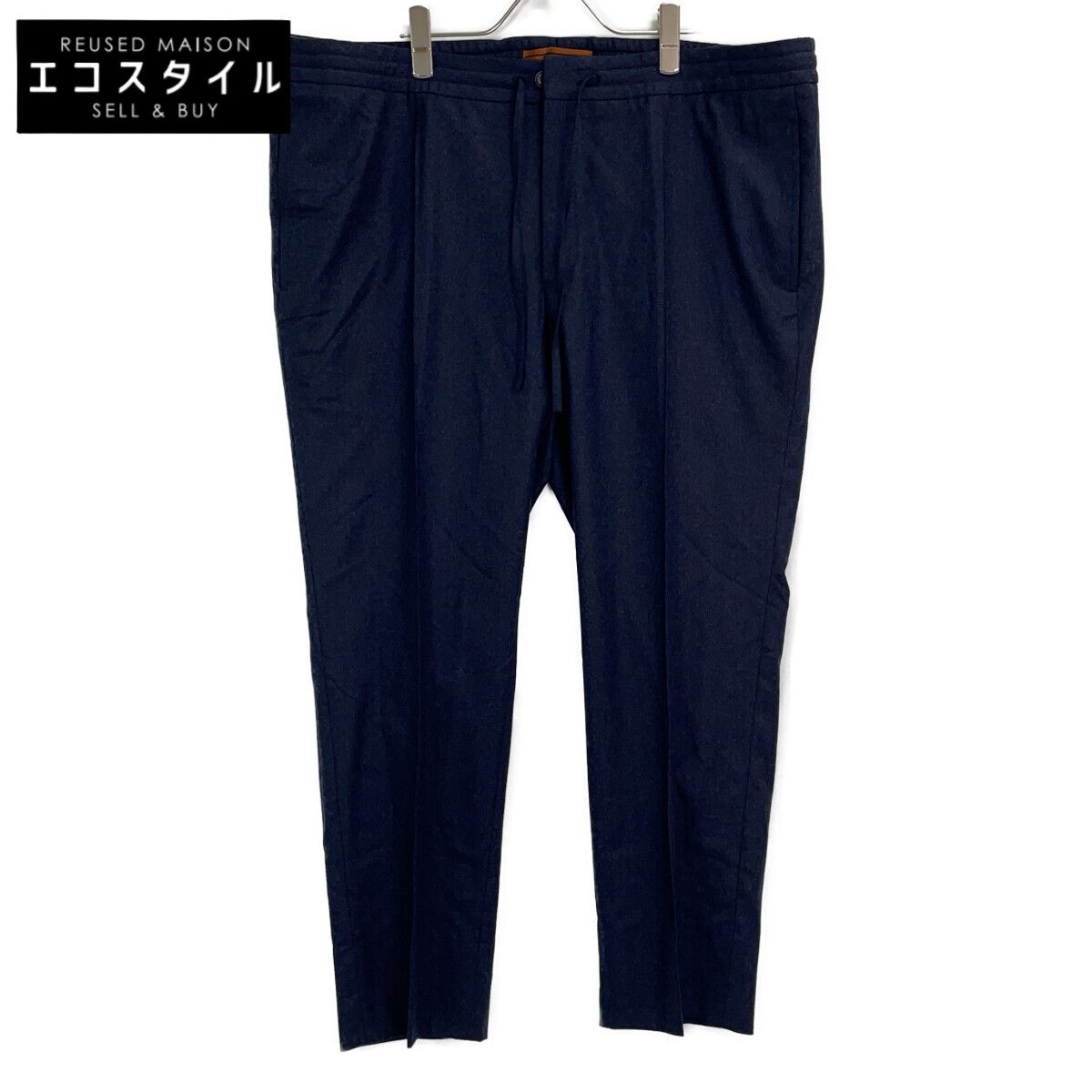 Zegna　ゼニア　74DT12 ネイビー ウール パンツ　60R
