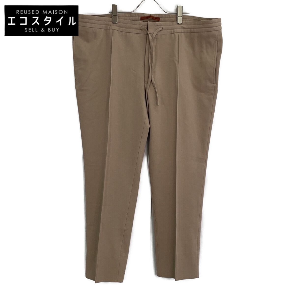 Zegna　ゼニア　74DT12 ベージュ ウールコットン パンツ　60R
