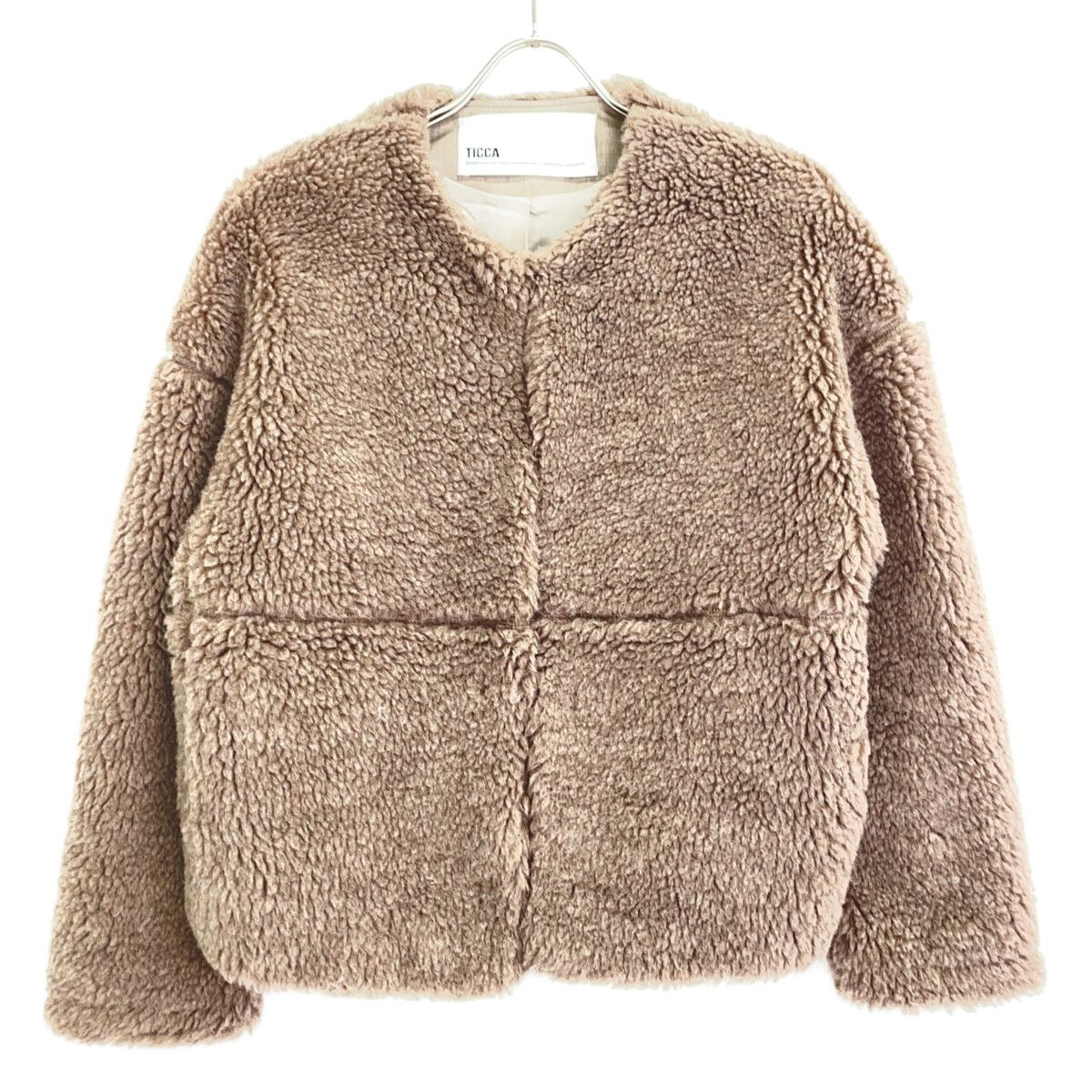 【極美品】TICCA ティッカ ウールファーショートコート TICCA ティッカ モカ ウールファーショートコート F - メルカリ