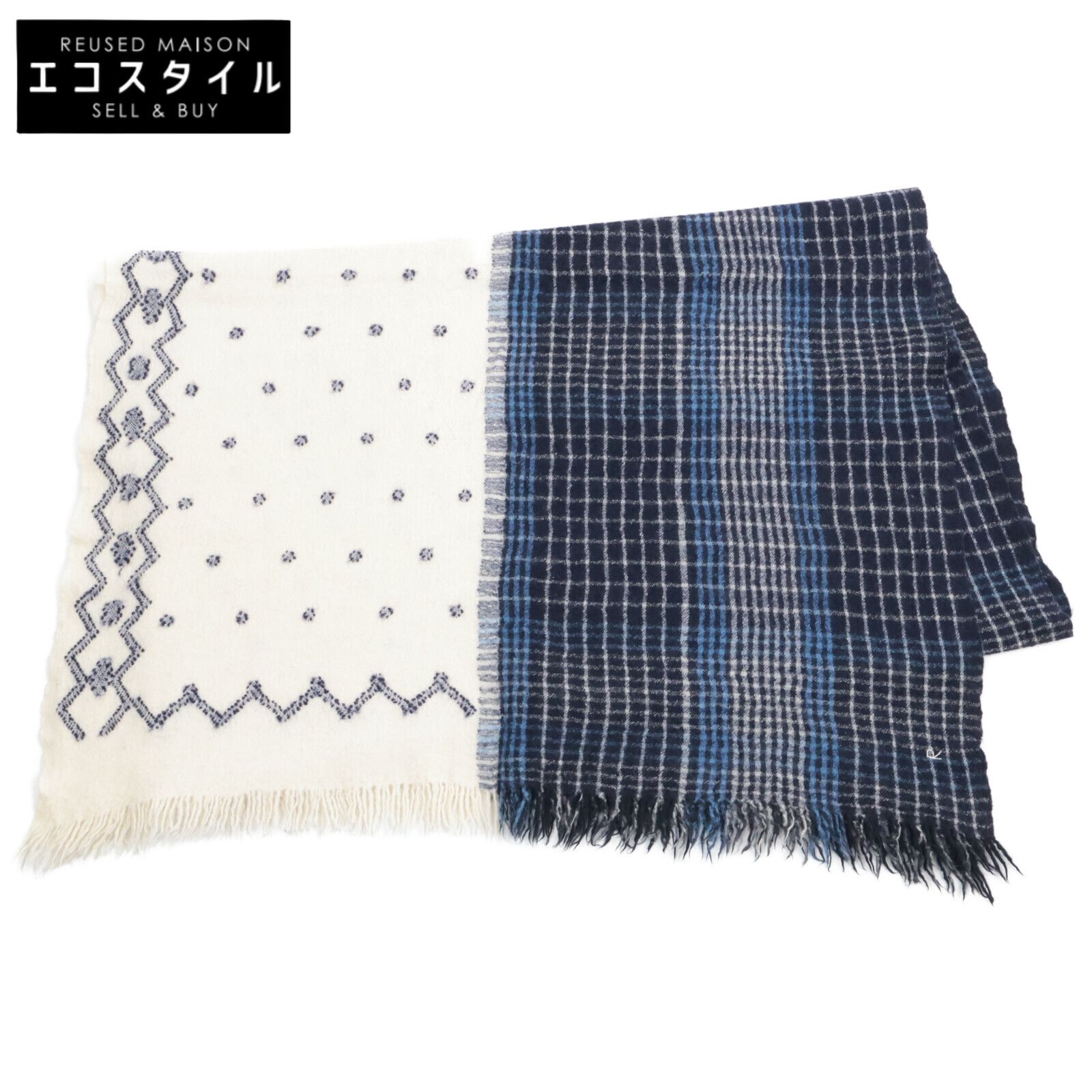 45R　フォーティファイブ アール　ウールカシミヤチェックとジャムダニの