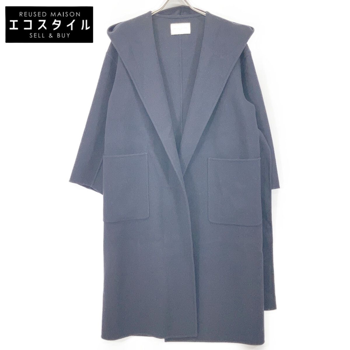 UNITED ARROWS　ユナイテッドアローズ　1525-234-4716 ネイビー ウールリバー フードコート　38