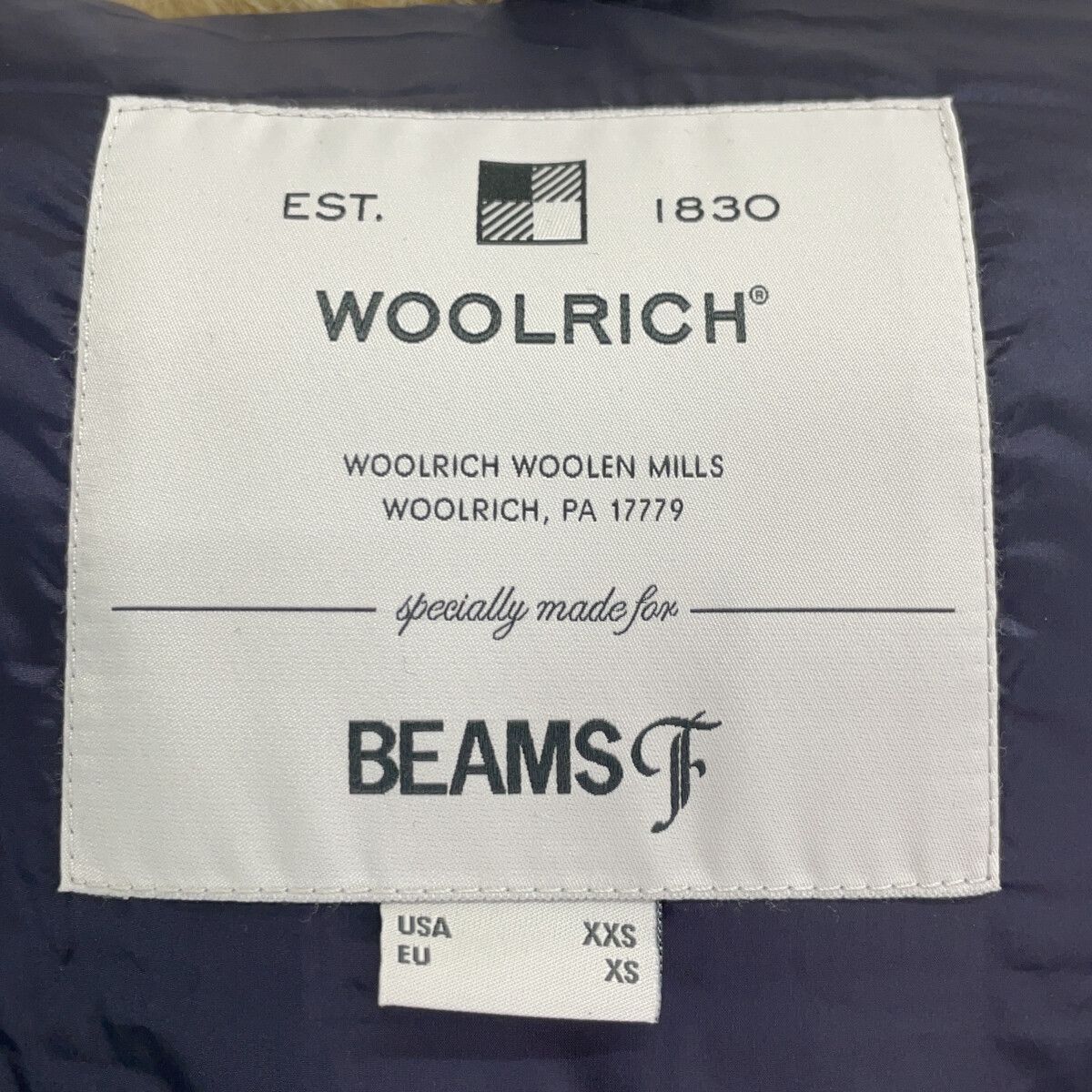 WOOLRICH ウールリッチ 【×BEAMS F】WOOU0383 ネイビー ARCTIC PARKA