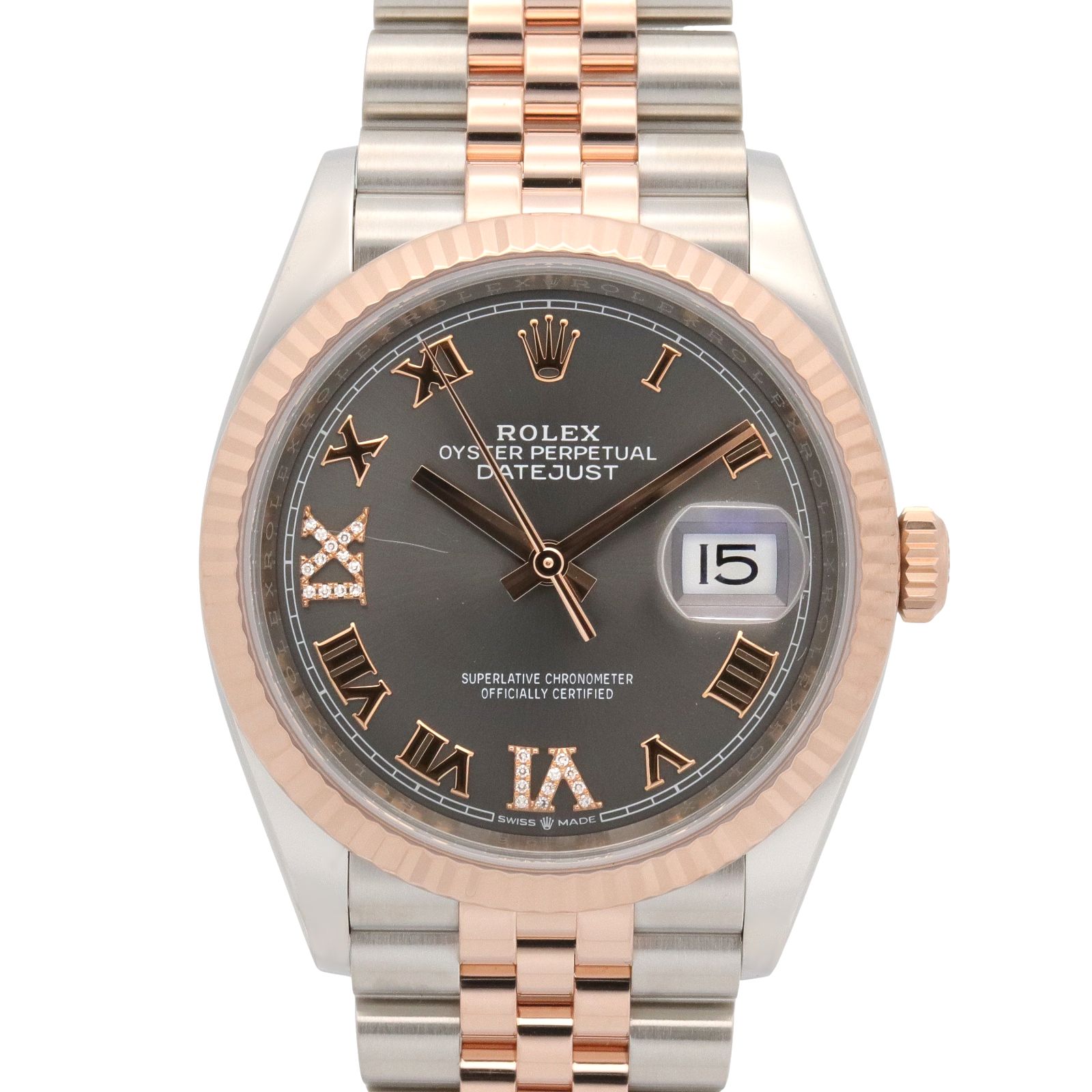 ロレックス ROLEX 腕時計 デイトジャスト VI/IXダイヤ ランダム番 126231 GL/RO K18PG（ピンクゴールド） ステンレススチール デイトジャスト VI/IXダイヤ ランダム番