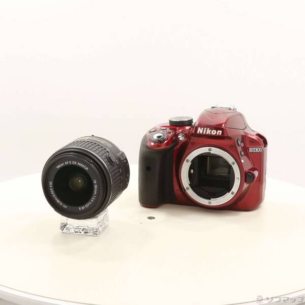 ソフマップ 〔中古品〕 NIKON D3300 18-55 VR II レンズキット レッド (2416万画素／SDXC)【198】