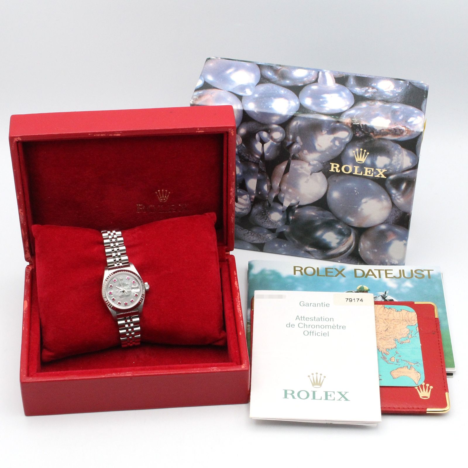 ロレックス ROLEX 腕時計 デイトジャスト 10Pルビー F番 79174NGR WH