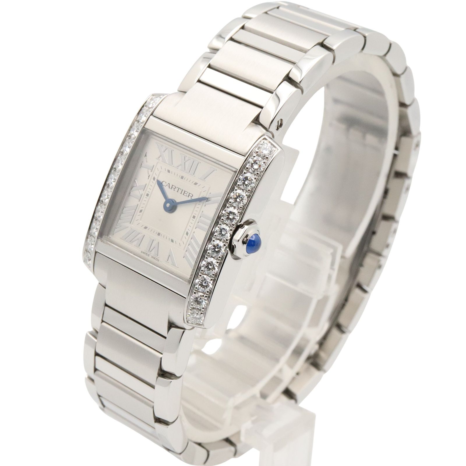 カルティエ CARTIER 腕時計 タンクフランセーズ SM ダイヤベゼル