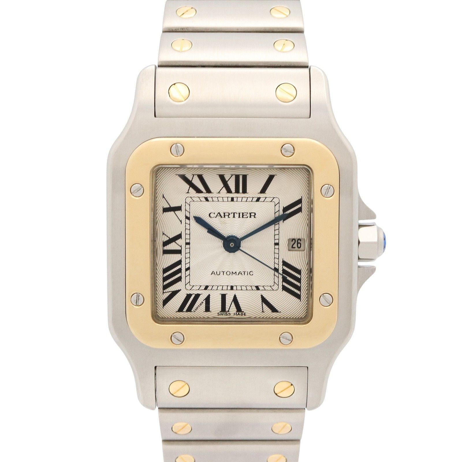 カルティエ CARTIER 腕時計 サントスガルベ LM W20058C4 シルバー K18（イエローゴールド） ステンレススチール サントスガルベ LM メンズ Used A