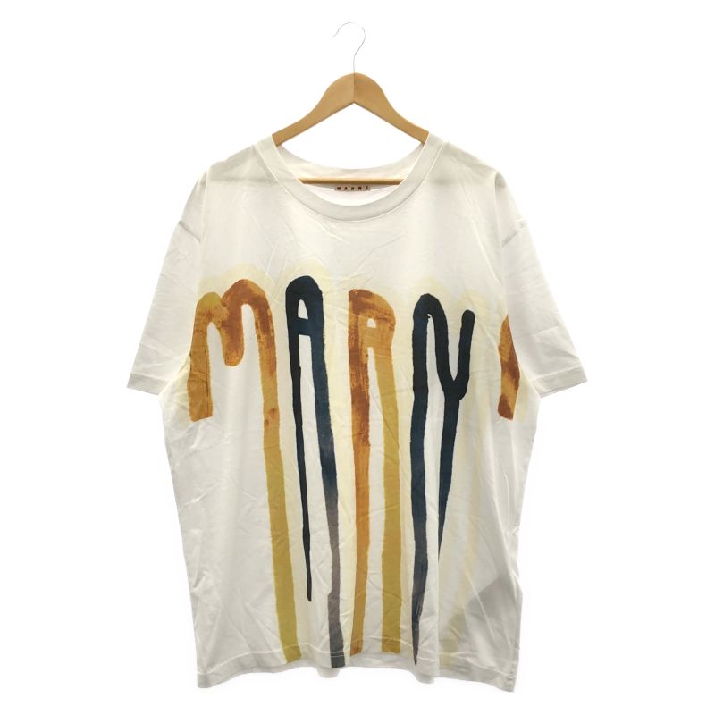 【中古】MARNI ドリッピングロゴTee 48 THJE0266P1 ホワイト マルニ[10]