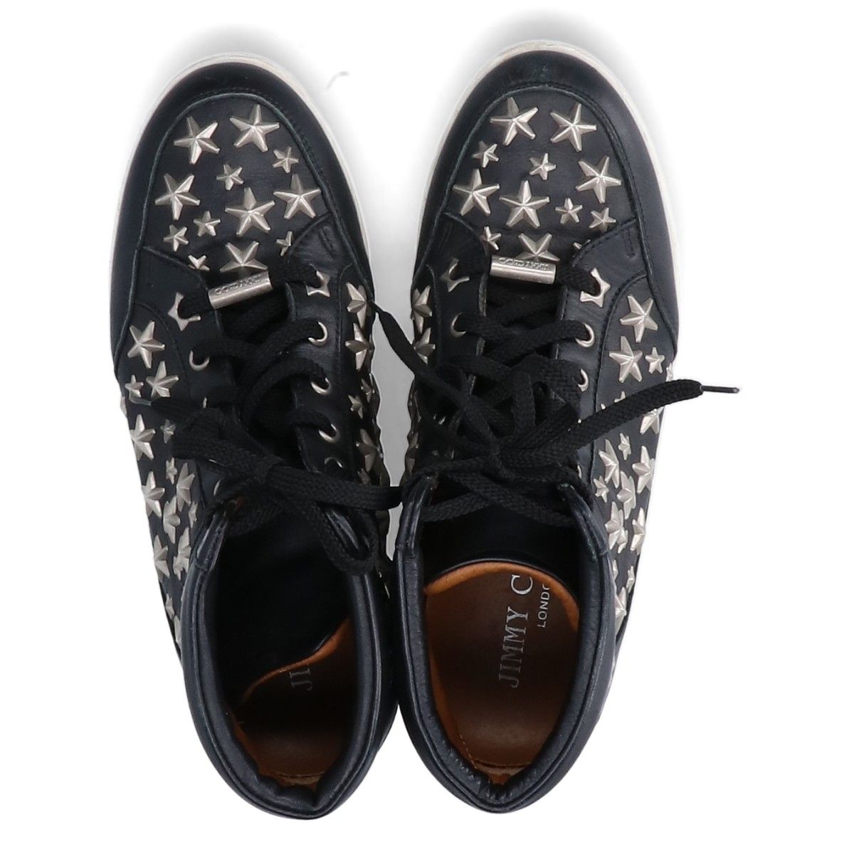 JIMMY CHOO ジミーチュウ スタッズ ハイカットスニーカー 36 - メルカリ