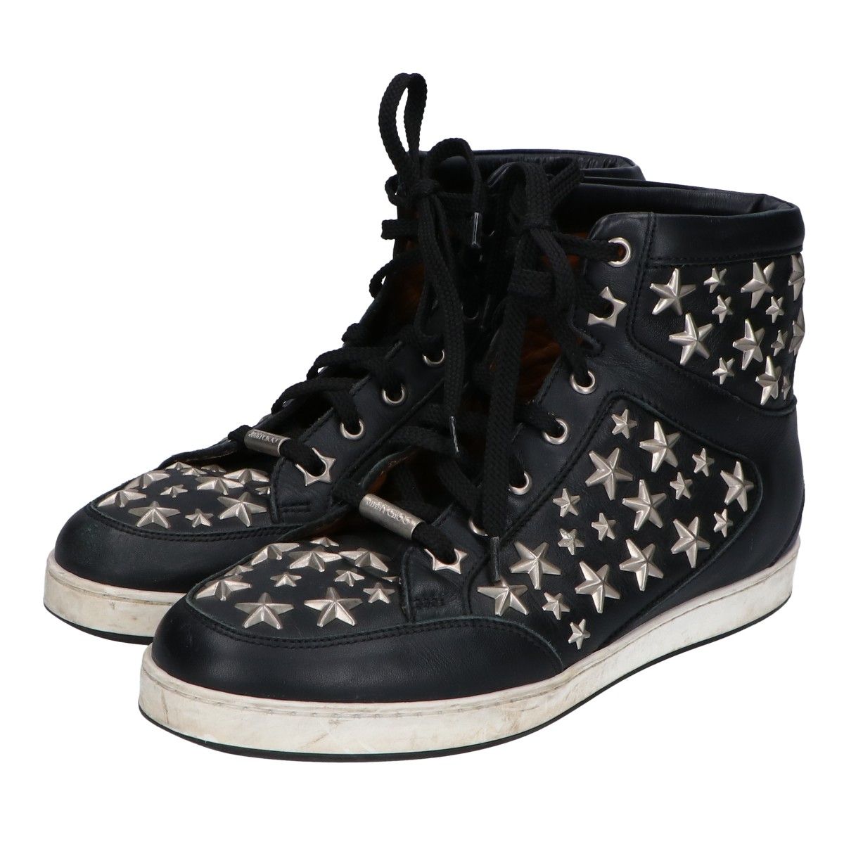 JIMMY CHOO ジミーチュウ スタッズ ハイカットスニーカー 36 - メルカリ