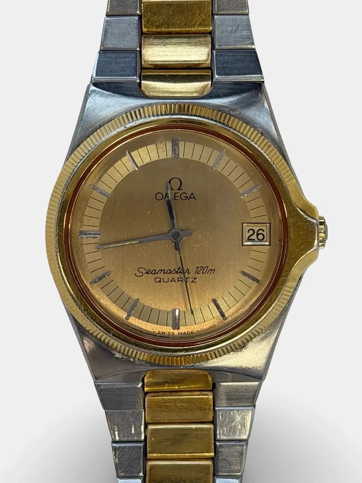 OMEGA シーマスター 120m コンビ クオーツ ヴィンテージ 196 0209 腕時計 出品