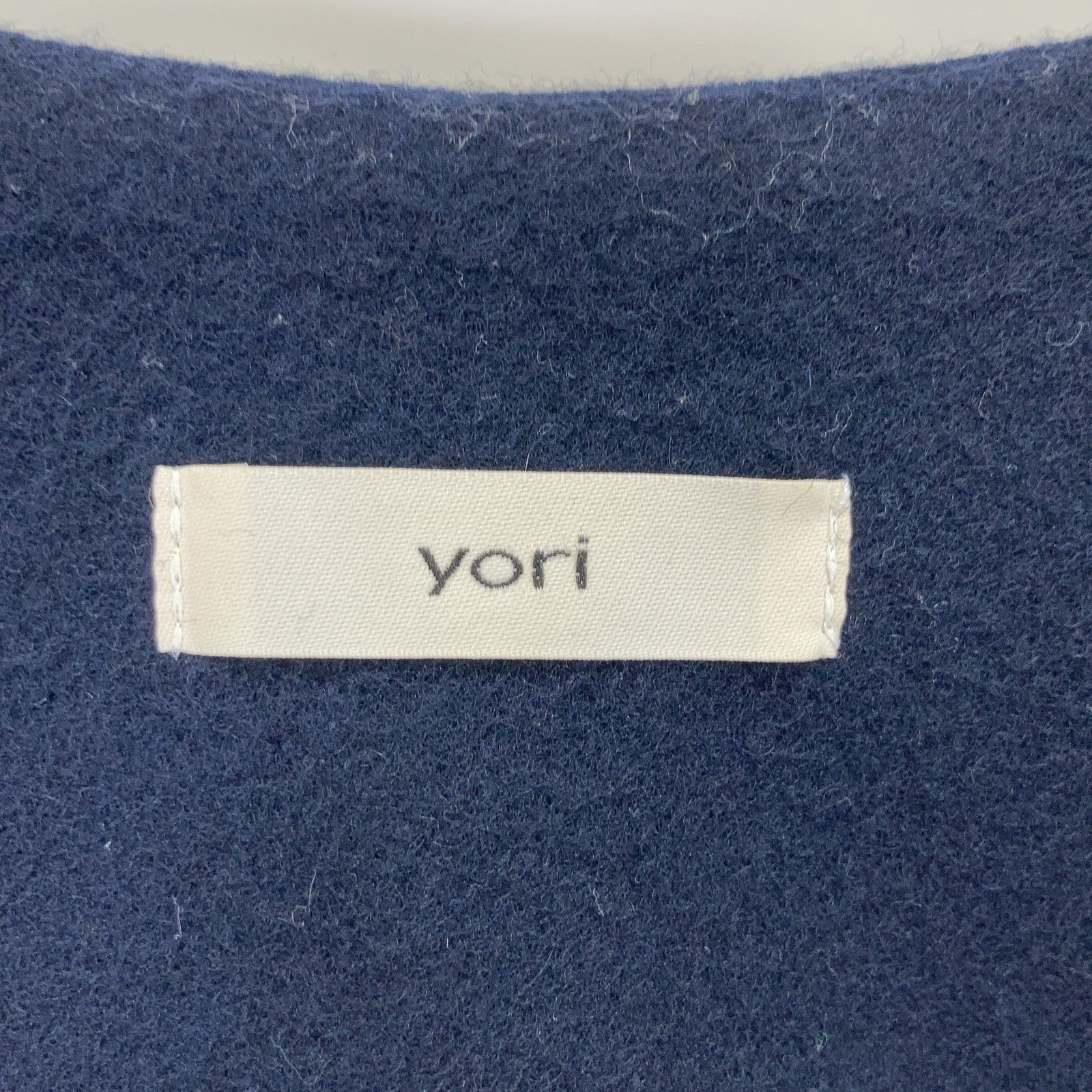 yori ダブルパフスリーブコート ネイビー yori ヨリ YR2125-113AW-4 ネイビー ダブルパフスリーブ コート F
