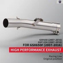 GSF650GSX650F 2007 - 2016 GSF1250 2007-2018 オートバイ排気管改良型インターフェース 51mm ステンレス製ミドルリンクパイプ
