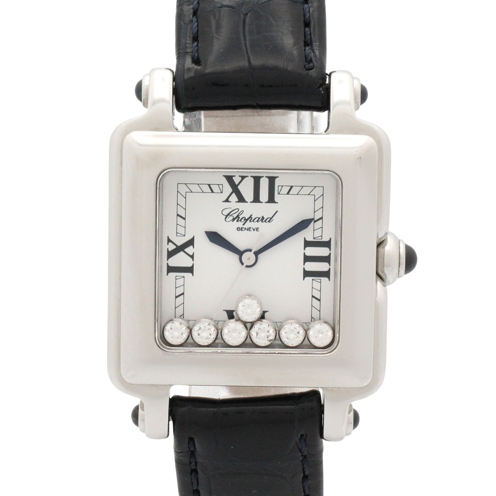 ショパール Chopard 腕時計 ハッピースポーツ スクエア 7Pダイヤ 27-8325-23 ホワイト ステンレススチール ダイヤモンド ハッピースポーツ スクエア 7Pダイヤ レディース