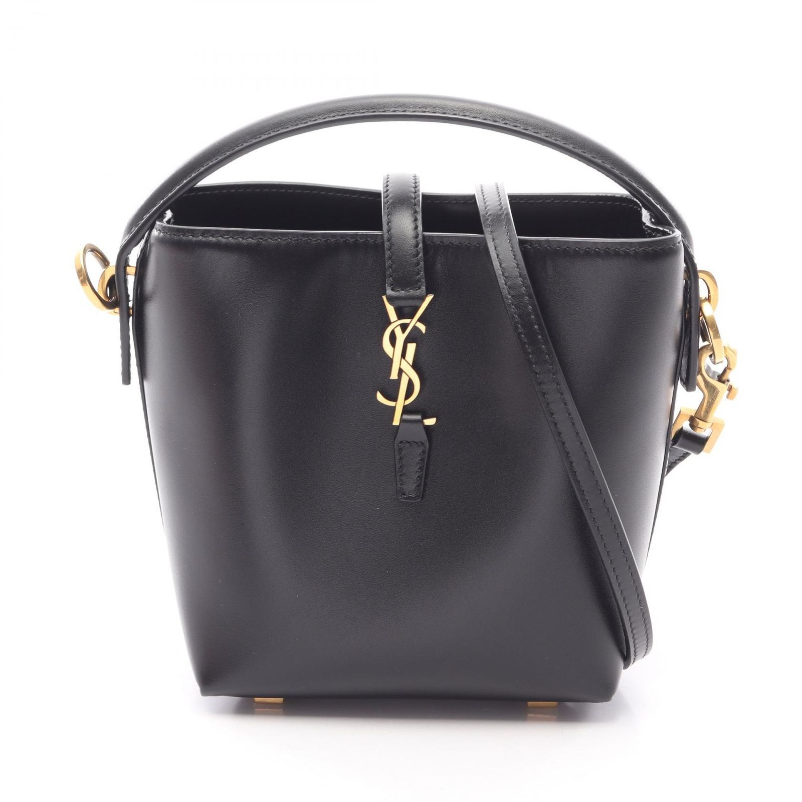 イヴ・サンローラン YVES SAINT LAURENT ハンドバッグ LE 37 スモール 2WAY 7658702R20W ブラック レザー LE 37 ミニ レディース Used A