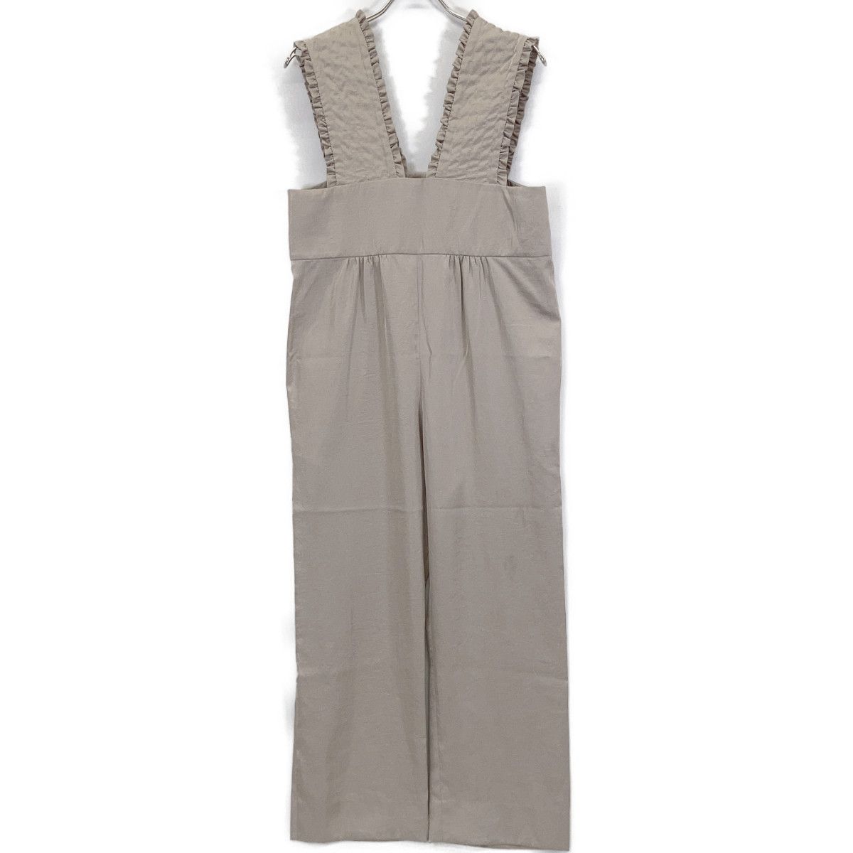 yori ヨリ YR2224-121AW グレー サテンフリルサロペット