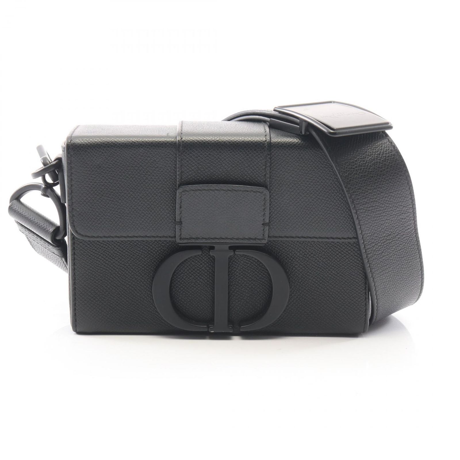 ディオール Dior ショルダーバッグ 30 MONTAIGNE モンテーニュ ボックス ブラック レザー ディオール 30 モンテーニュ ボックス レディース Used A