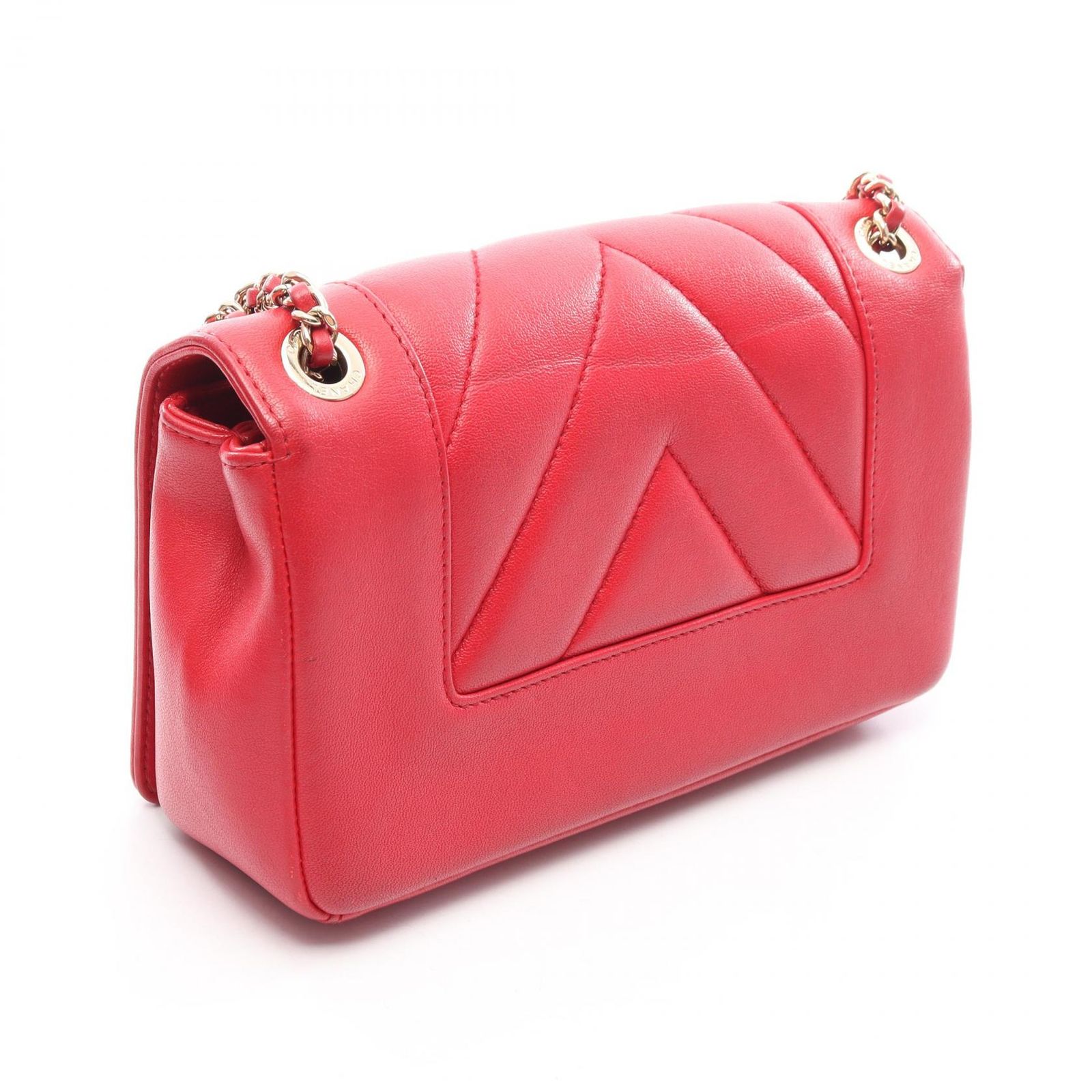 シャネル CHANEL ショルダーバッグ シェブロン Vステッチ レッド
