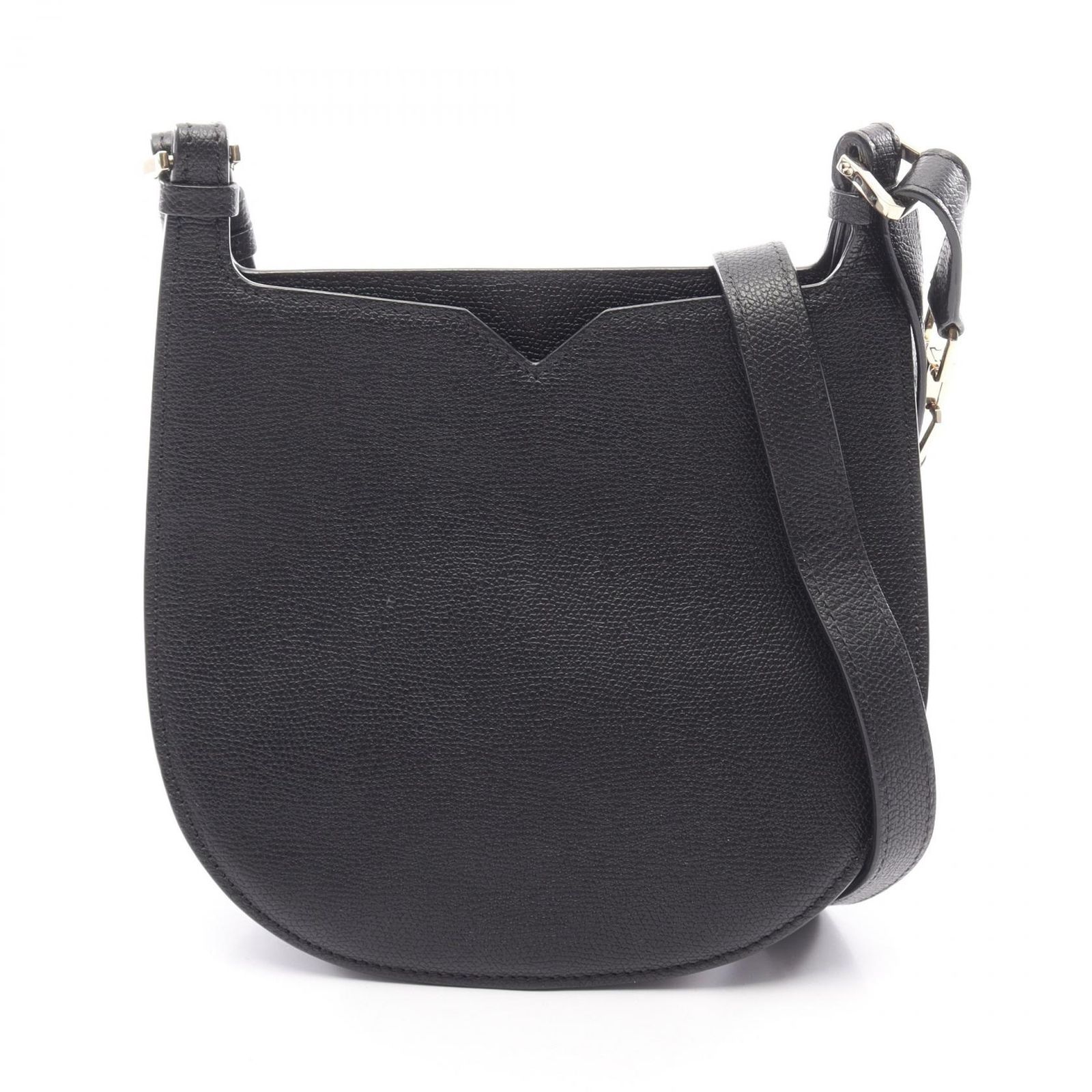 ヴァレクストラ Valextra ショルダーバッグ Hobo Weekend ブラック レザー Hobo Weekend ミニバッグ レディース Used A