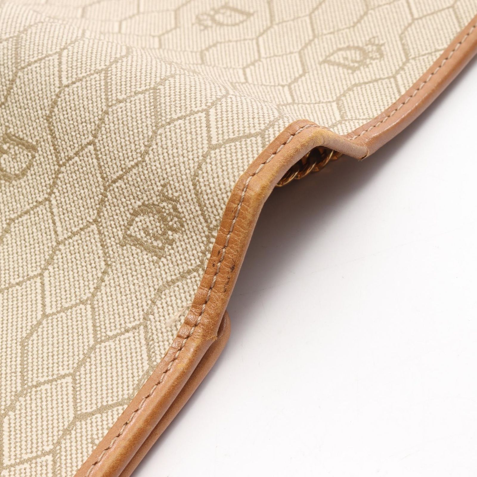ディオール Dior ショルダーバッグ ハニカム ベージュ PVCコーティング