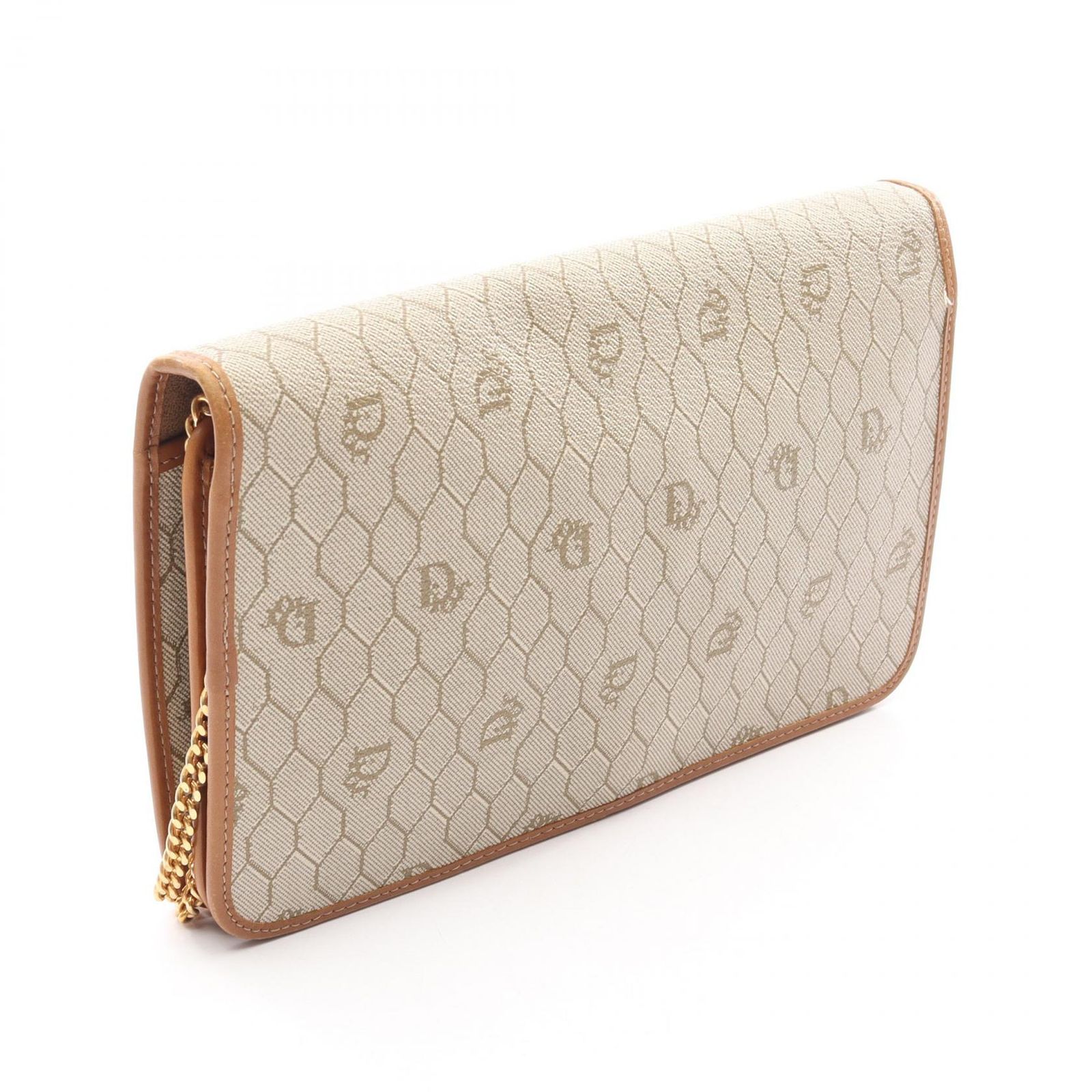 ディオール Dior ショルダーバッグ ハニカム ベージュ PVCコーティング