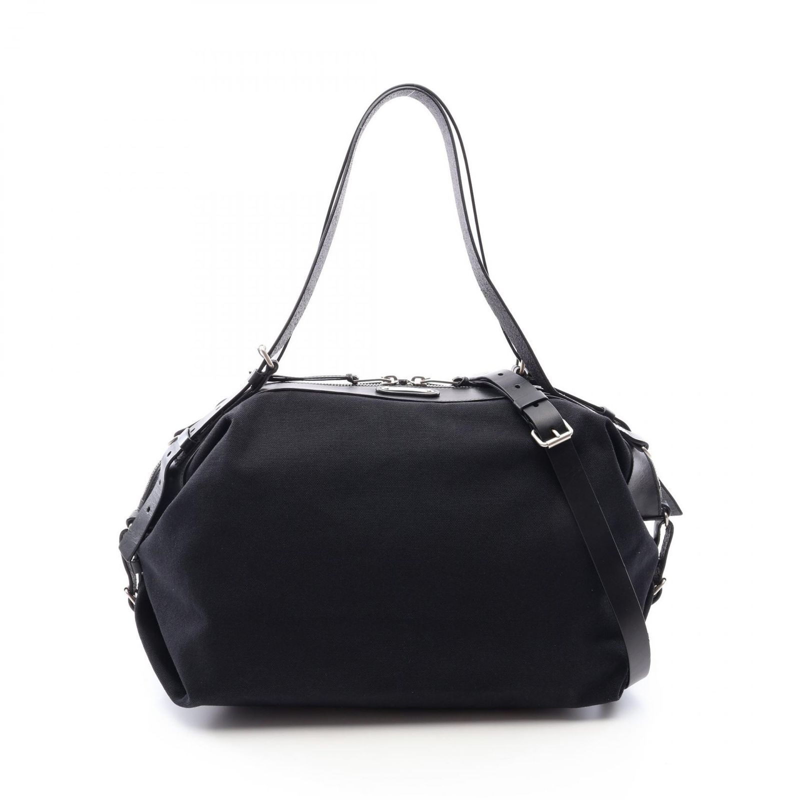 サンローランパリ SAINT LAURENT PARIS ショルダーバッグ ID コンバーチブル 2WAY GUE466989 ブラック キャンバス レザー 2wayショルダー レディース Used B