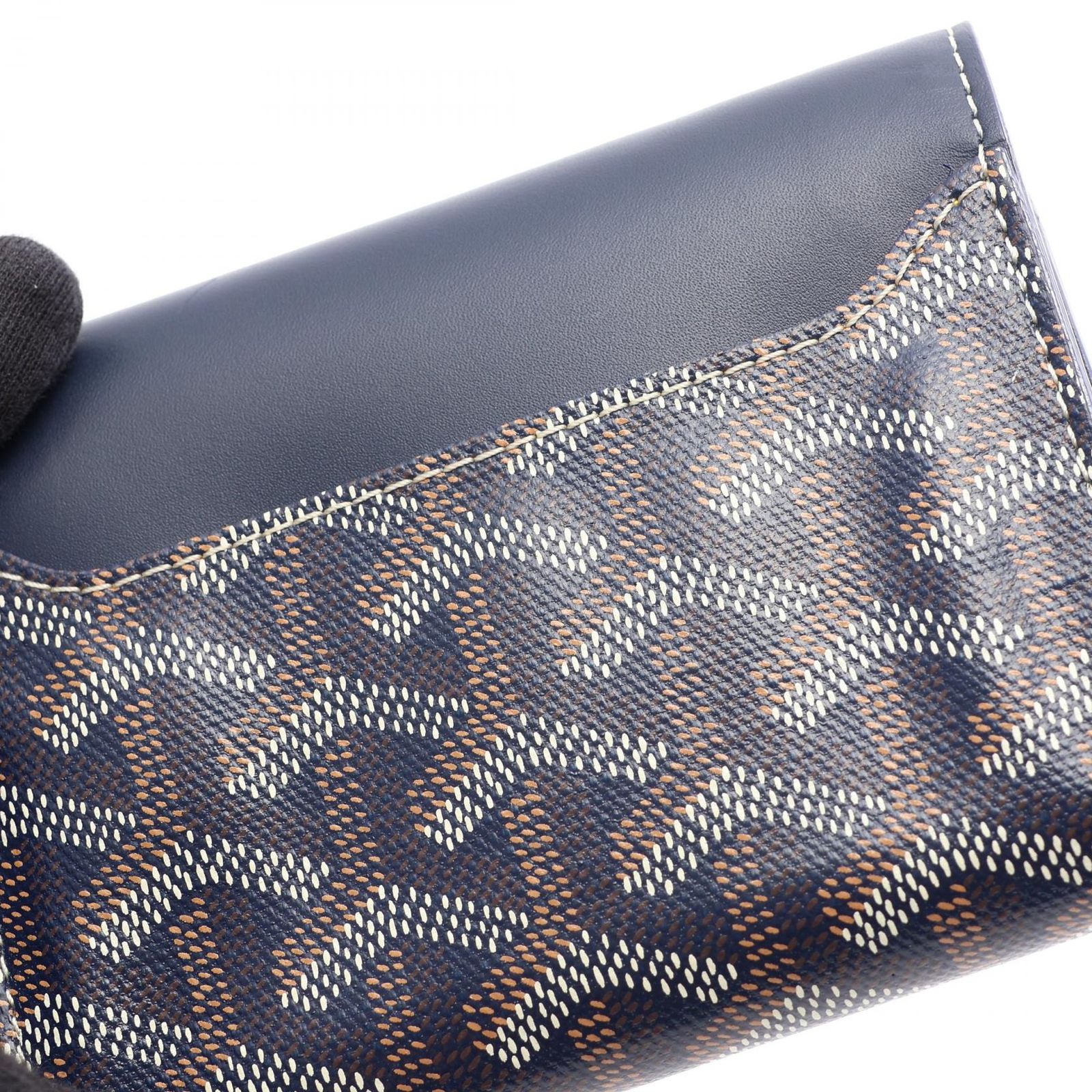 ゴヤール GOYARD 三つ折り財布 サン ガブリエル ウォレット ネイビー
