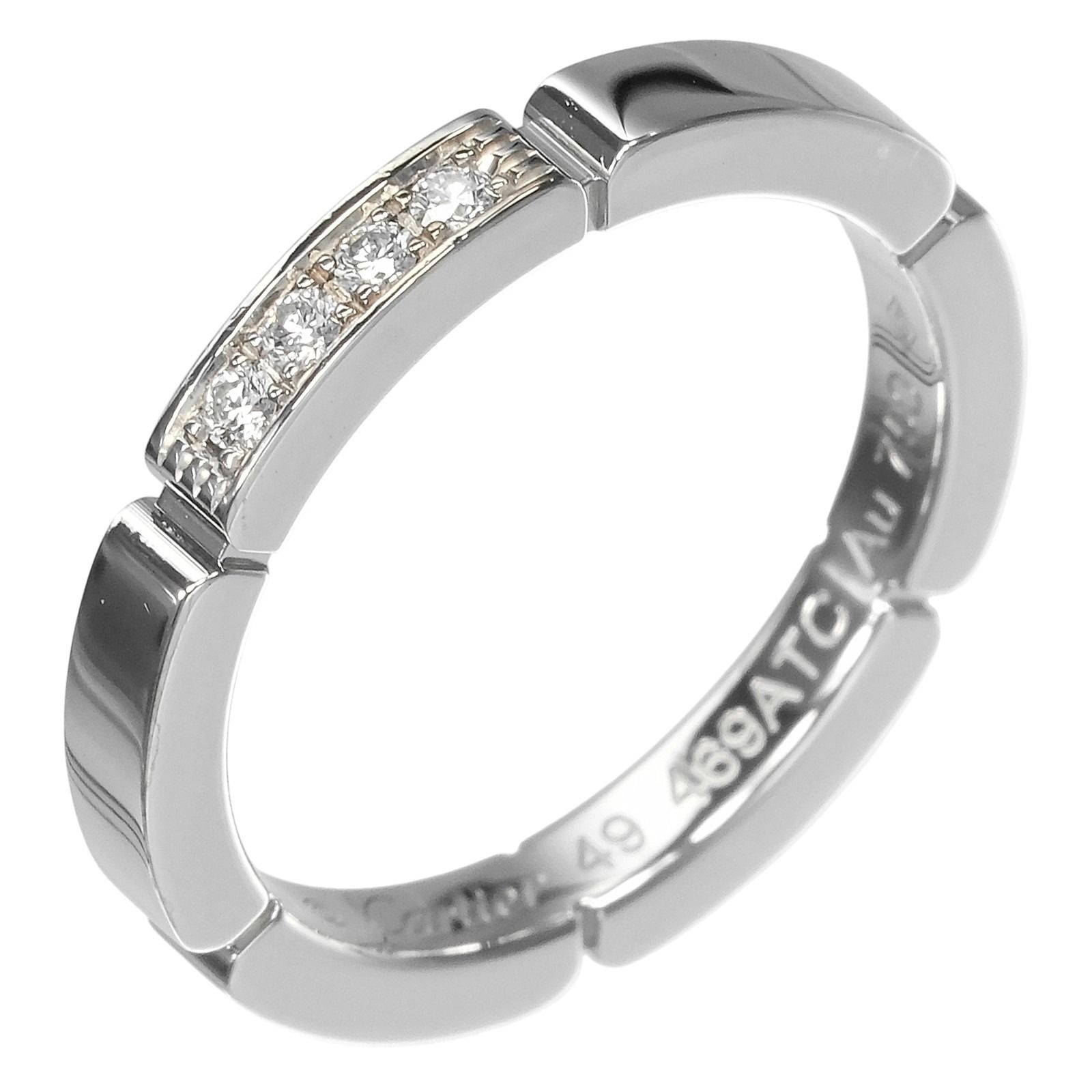 【CARTIER】カルティエ マイヨンパンテール K18ホワイトゴールド×ダイヤモンド 8.5号 レディース 4.1g リング・指輪