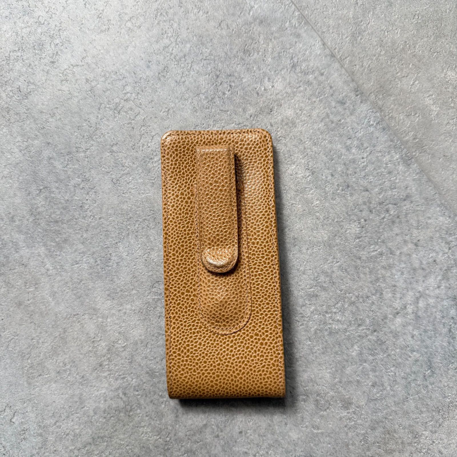 CHANEL シャネル ココマーク キャビアスキン レザー ポーチ 小物入れ 