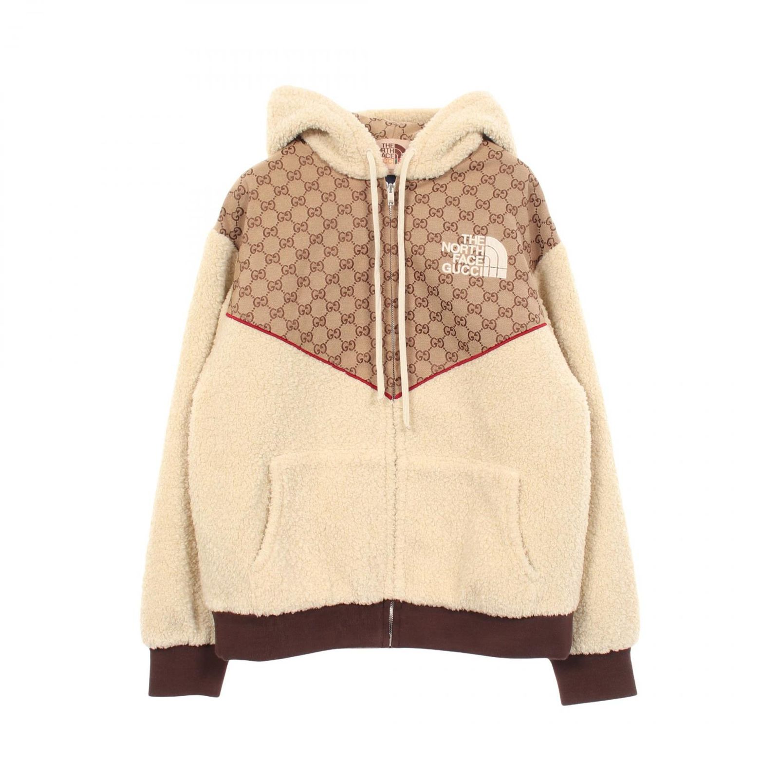 グッチ GUCCI ブルゾン GUCCI × THE NORTH FACE GGキャンバス フード付き ボア 644582 その他 ×THENORTHFACE GG柄切替 ブルゾン メンズ Used A