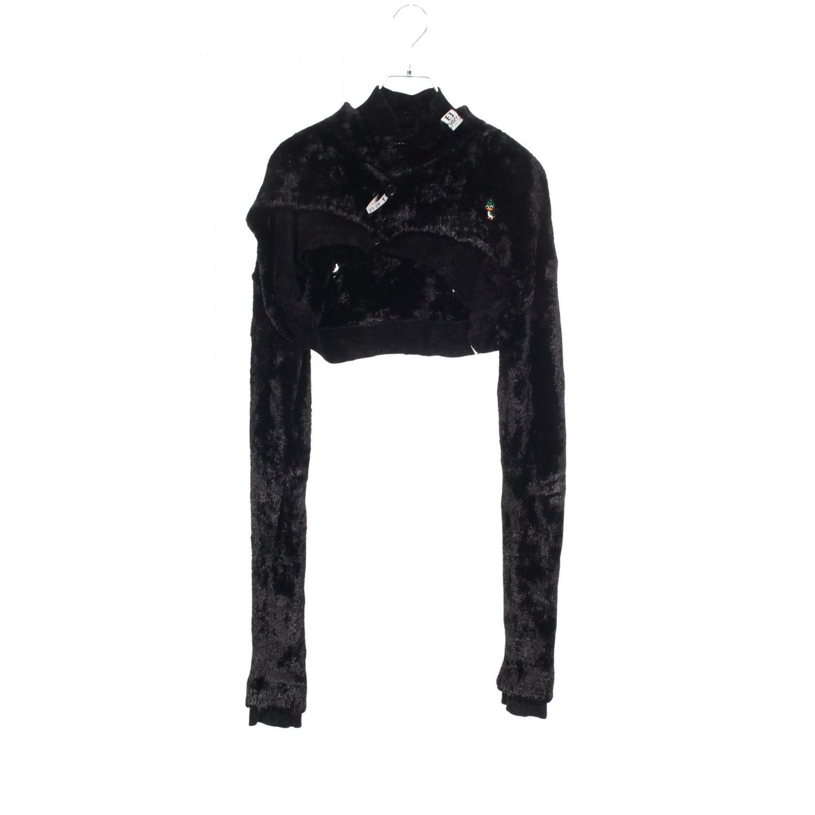 メゾンミハラヤスヒロ Maison MIHARA YASUHIRO カーディガン Layered Cropped Knit Cardigan ブラック レーヨン カーディガン レディース Used B