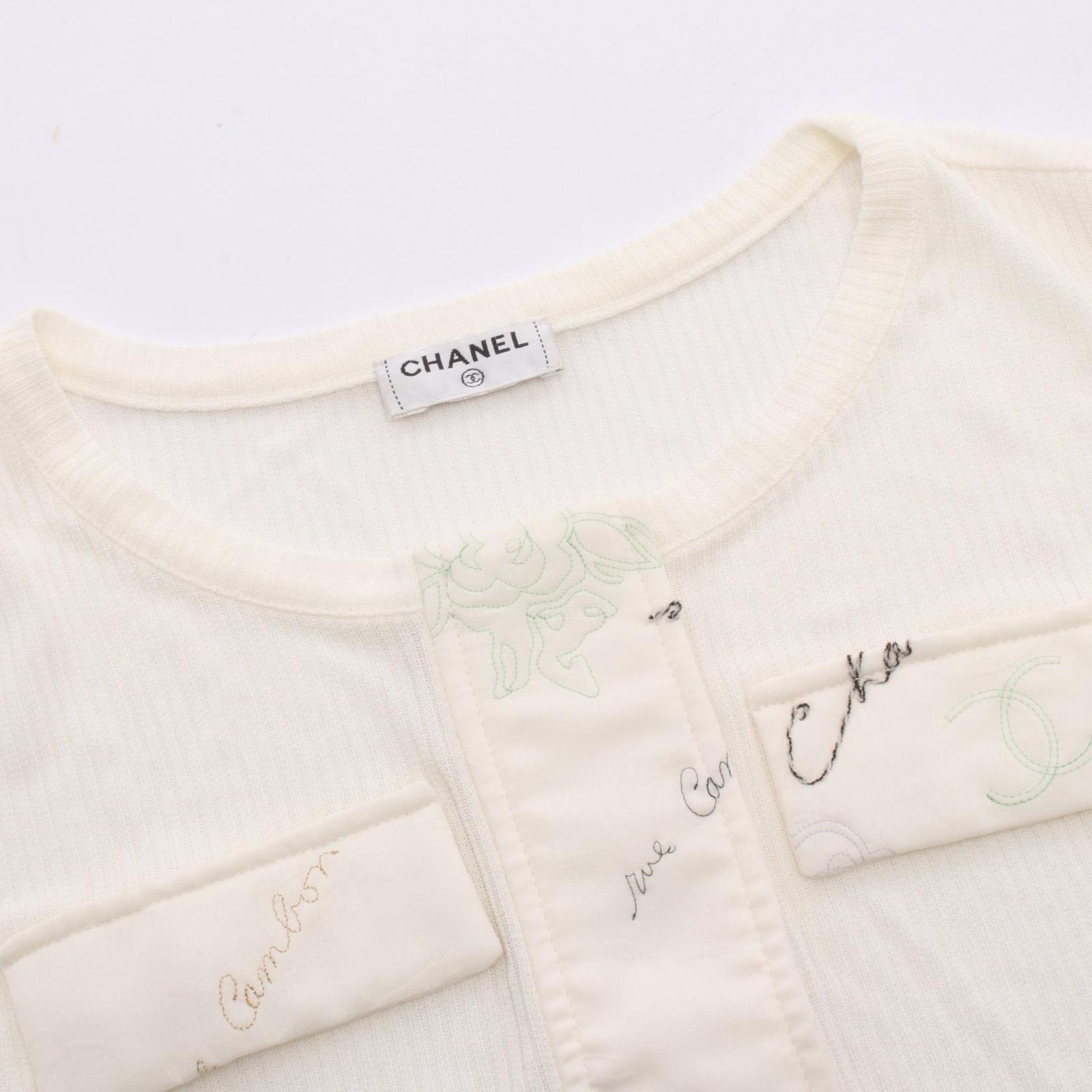 シャネル CHANEL タンクトップ サマーニット 切替 レーヨン タンク 