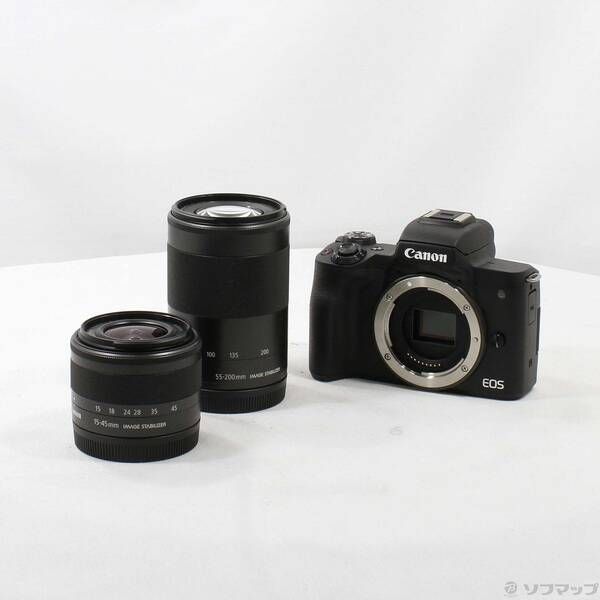 ソフマップ 〔中古品〕 EOS Kiss M ダブルズームキット ブラック【305】