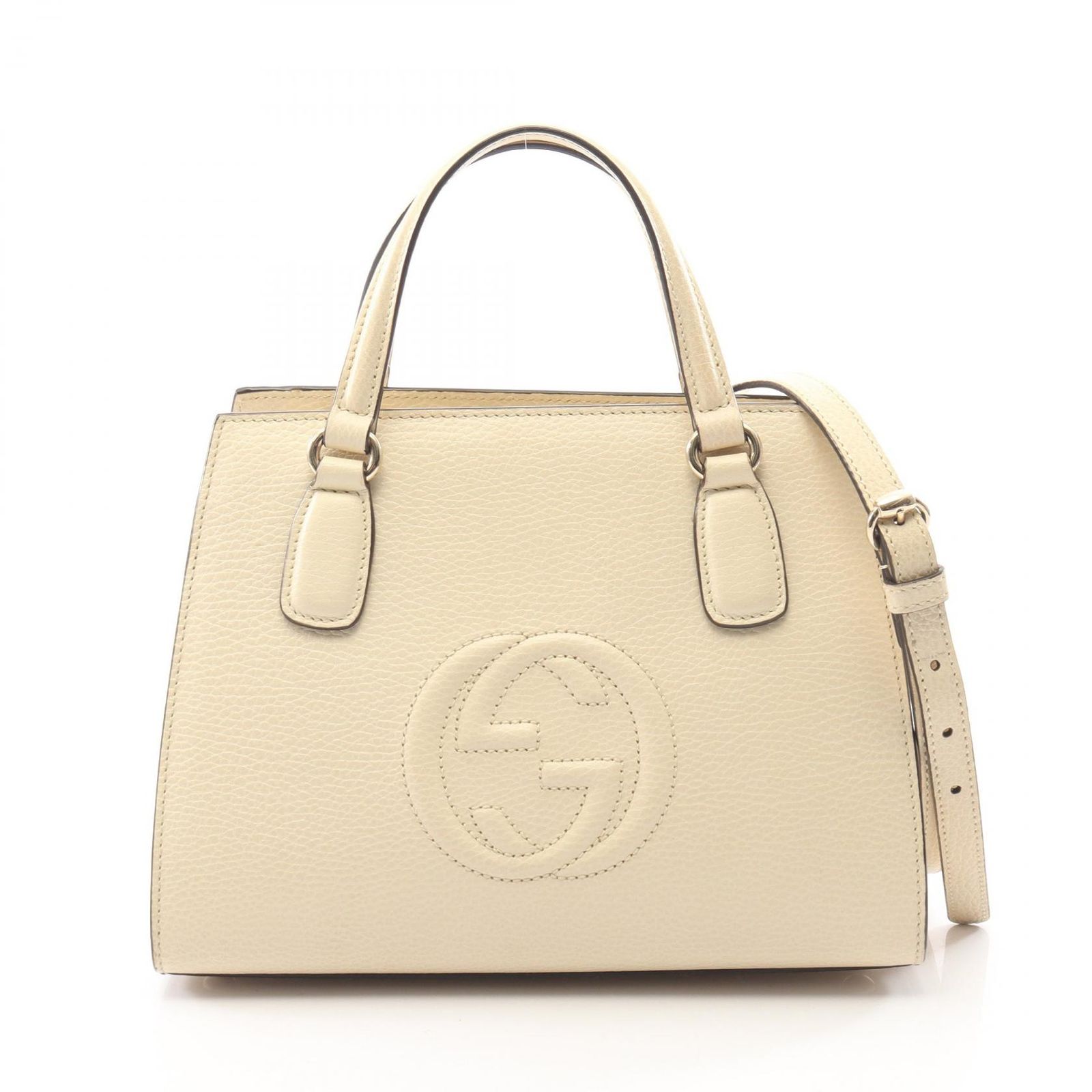 グッチ GUCCI ハンドバッグ ソーホー インターロッキングG 2WAY 607722 アイボリー レザー ソーホー インターロッキングG 2wayショルダー レディース Used B 81,290円