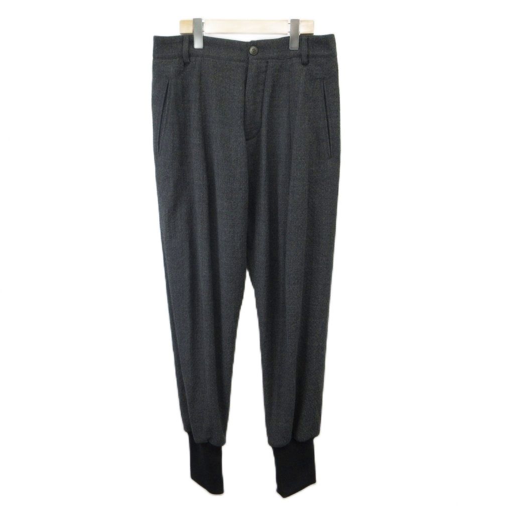 ジョルジオアルマーニ GIORGIO ARMANI カーゴパンツ ジョガー ウール 48 チャコールグレー 無地 8wgpp016 /PP ■GY19