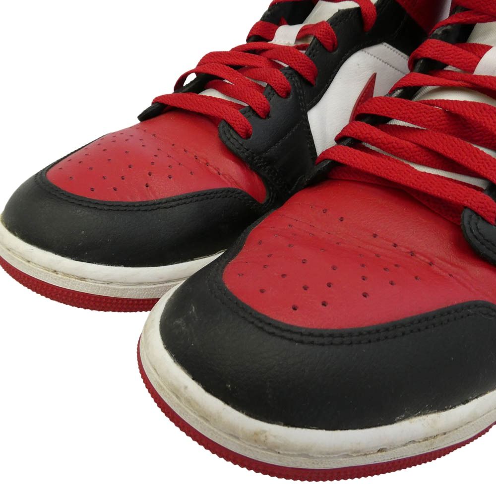 NIKE ナイキ BQ6472-079 Women's Air Jordan 1 Mid Bred Toe