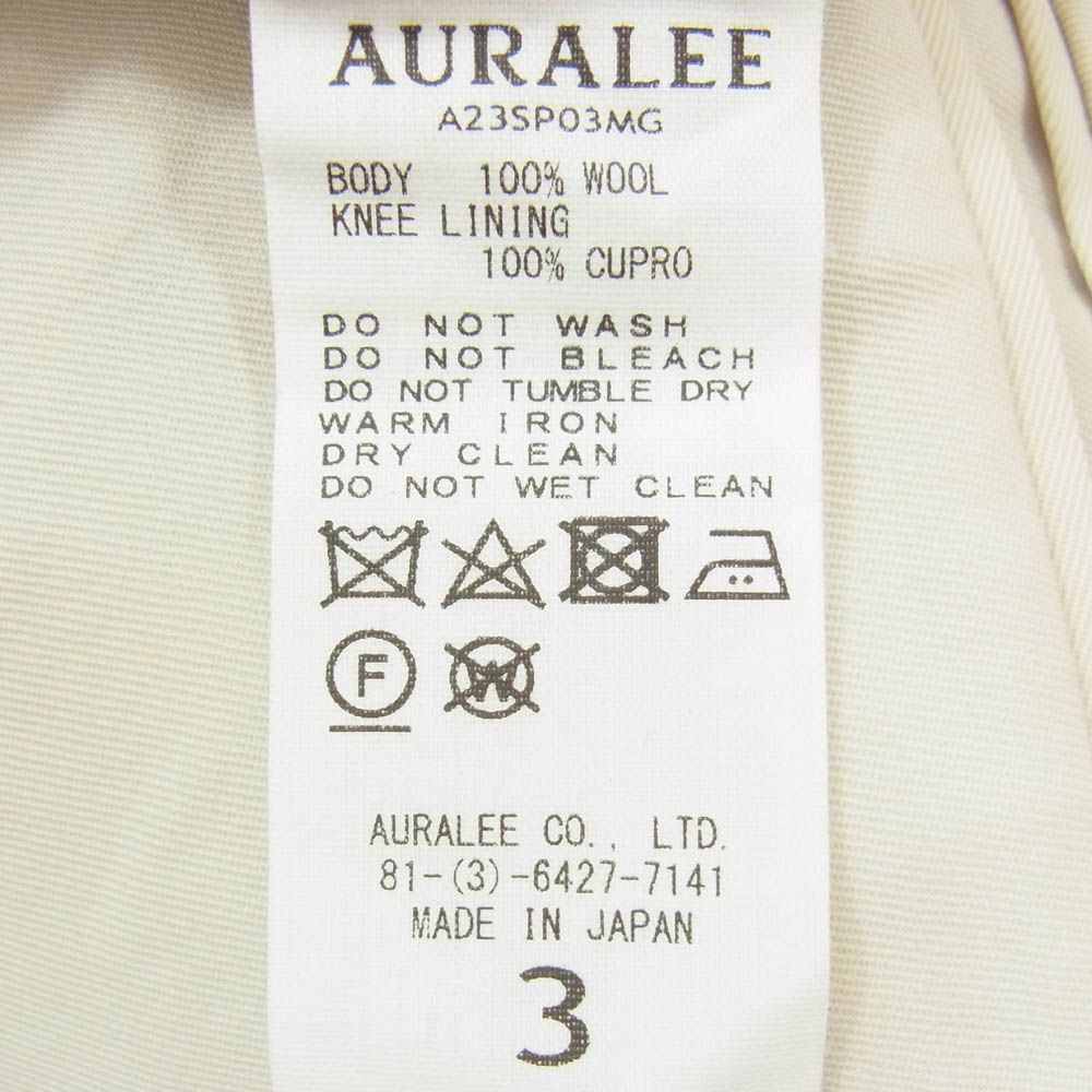 AURALEE オーラリー 23SS A23SP03MG LIGHT WOOL MAX GABARDINE SLACKS