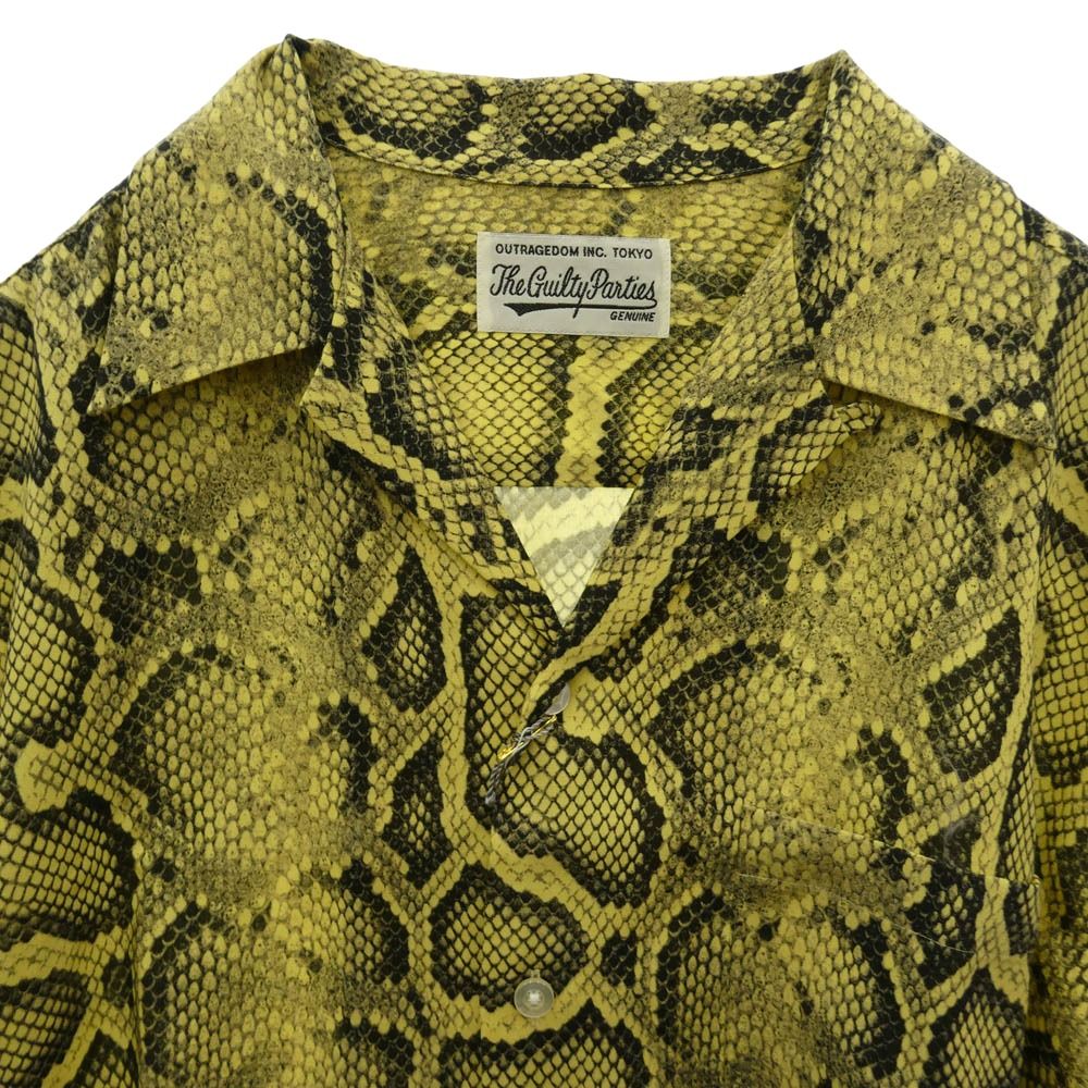 希少S ワコマリア パイソン グリーン 開襟シャツ WACKO MARIA ワコマリア 20SS 20SS-WMS-HI06 HAWAIIAN SHIRT S/S