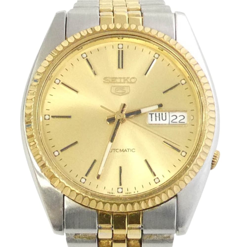 SEIKO 5 セイコーファイブ 7S26-3110 自動巻き 腕時計 稼働品 SEIKO セイコー 7S26-3110 5 ファイブ ゴールド文字盤 自動巻き 腕時計