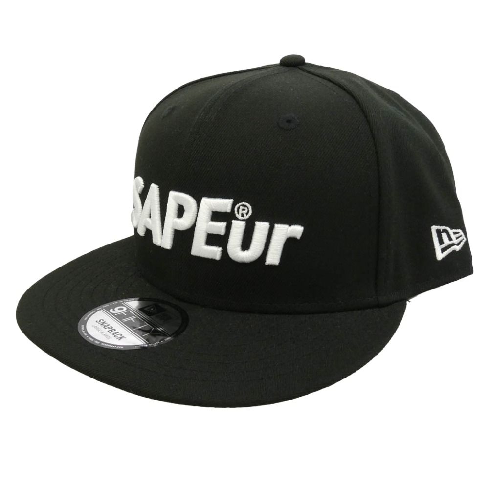 SAPEUR サプール NEW ERA ニューエラ A0025-329 × NEW ERA ニューエラ ロゴ刺繍 キャップ 帽子 ブラック系 XL【新古品】【未使用】【中古】