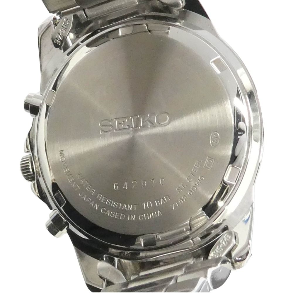 SEIKO セイコー 7T92-0DW0 クロノグラフ クォーツ 腕時計 ウォッチ