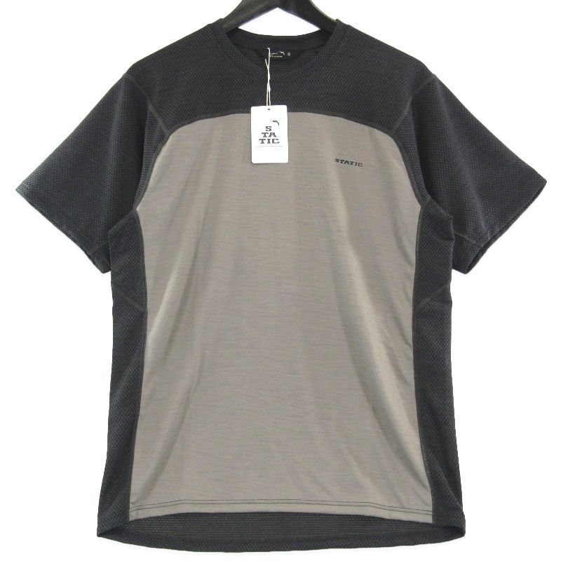 未使用 STATIC スタティック Chord Wool S/S Shirts 105202 コードウール スリーブレスシャツ アスレチックフィット Teak S 61005850