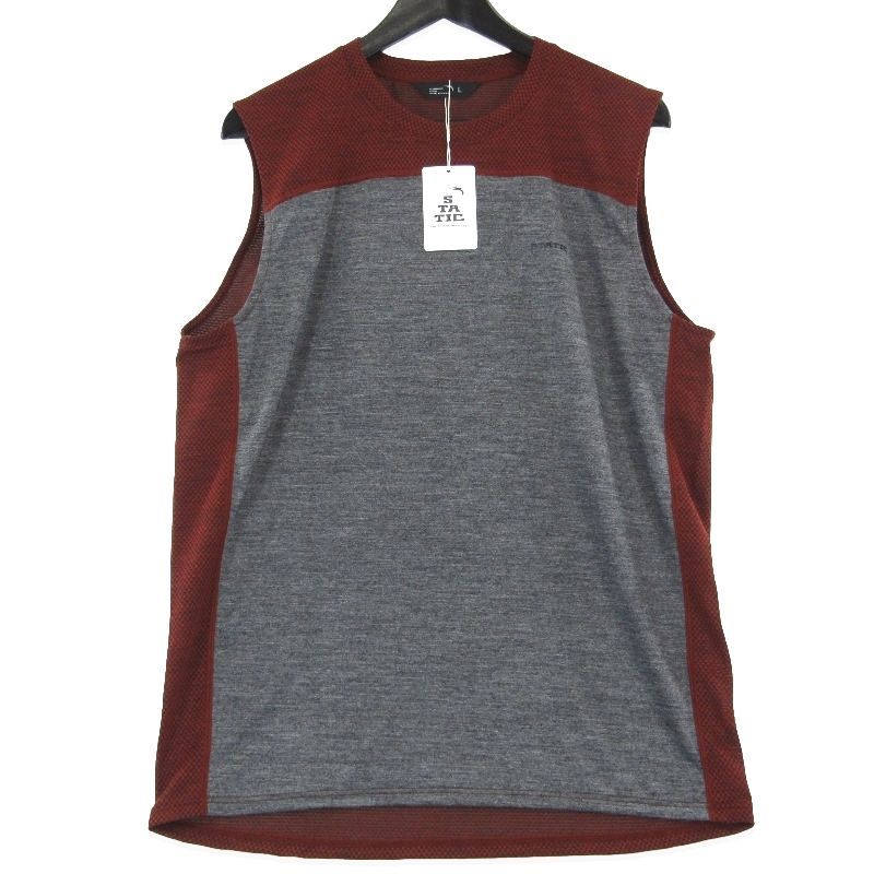 未使用 STATIC スタティック Chord Wool Sleeveless Shirts 105201 コードウール スリーブレスシャツ Magma L 61005852