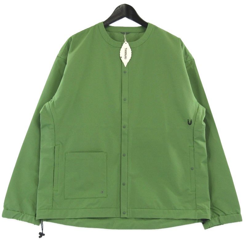 未使用 TANNUKI タヌキ Andante Cardigan 124TA43 アンダンテ カーディガン スナップボタン ウインドシェル グリーン ケール L 61005856