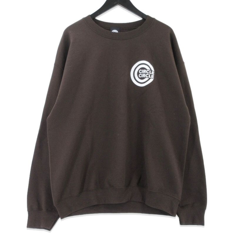 CIRCLE CIRCLE サークルサークル スウェットシャツ CC PROMOTIONAL LOGO 8oz CREW NECK SWEATSHIRT CC-TSWC-003 ブラウン L 99001177