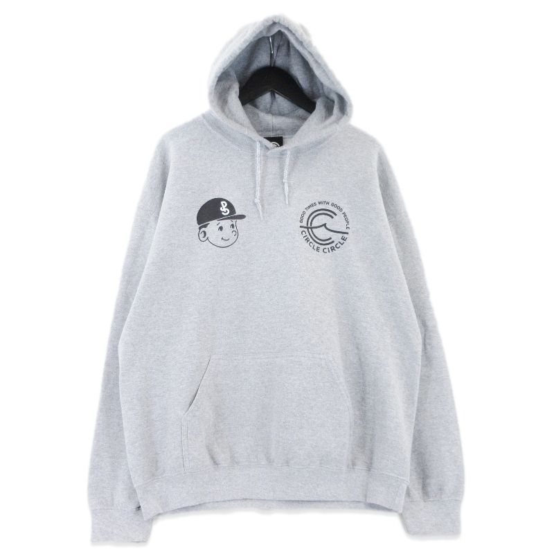 CIRCLE CIRCLE × PIPPEN STORE サークルサークル プルオーバーパーカー SURF FOODIE SWEATSHIRT CC-TSWP-002 グレー L 99001179